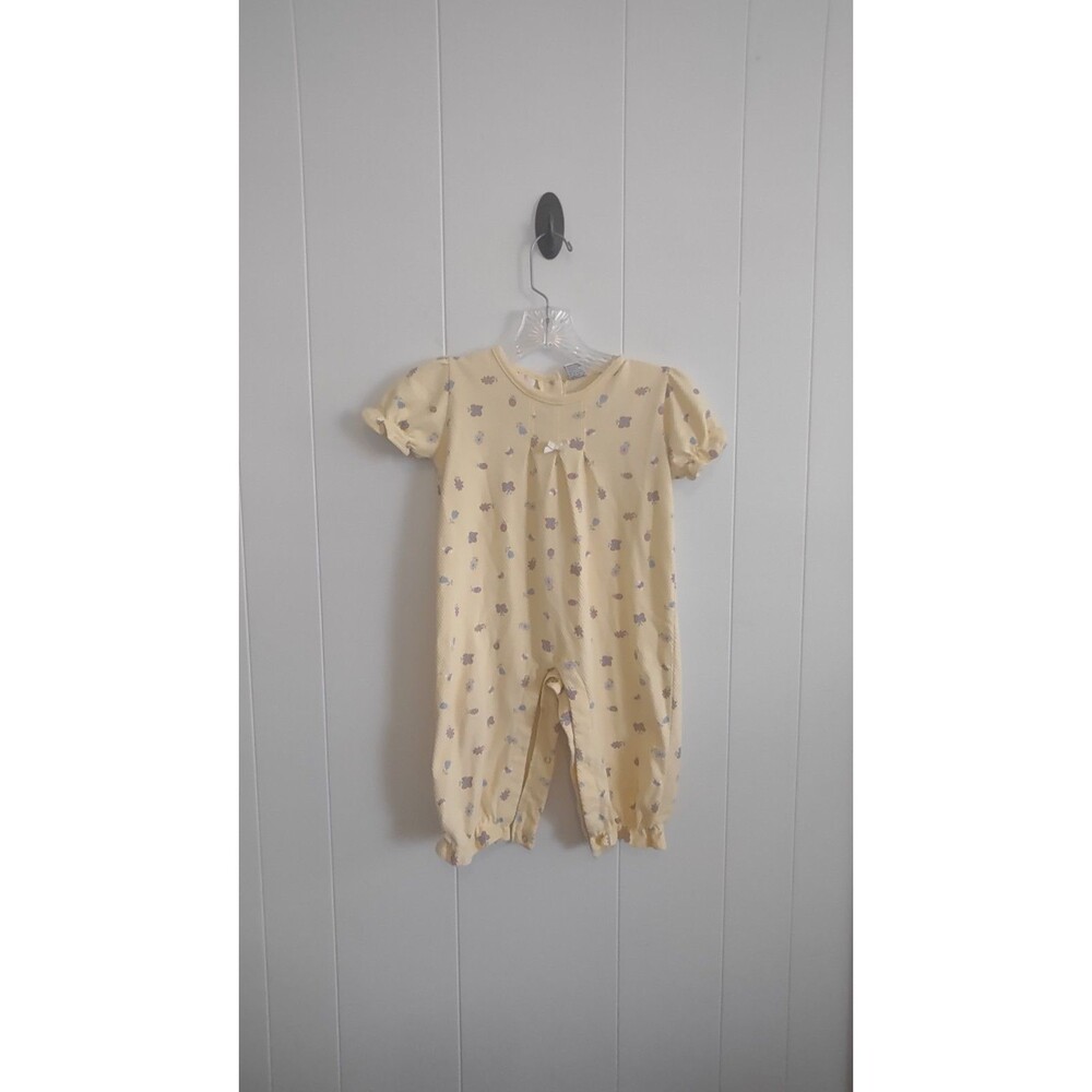 Fred's Kids Vintage Yellow Floral Romper One Piece Size 24 Month
